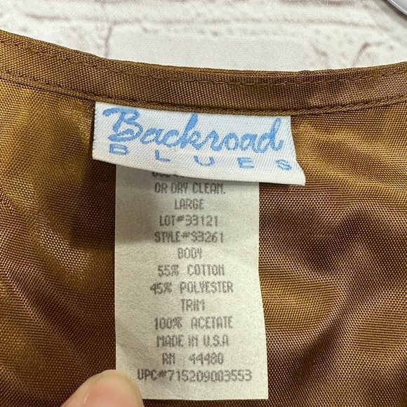 Vintage Backroad Blues dogs animals Vest sz L, GUC MAde in USA‎ - Picture 3 of 6